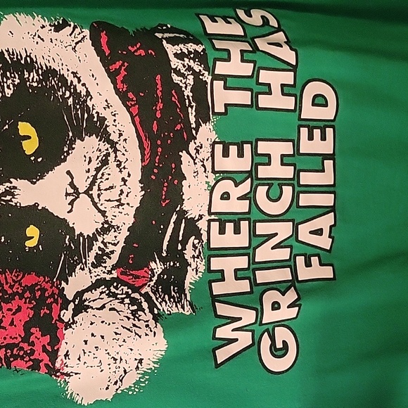 Men's Grumpy Cat Christmas Graphic Tee Size L - Picture 4 of 5